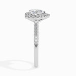Load image into Gallery viewer, 30-Pointer Heart Cut Solitaire Halo Diamond Shank Platinum Ring JL PT 19038
