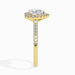 Load image into Gallery viewer, 30-Pointer Heart Cut Solitaire Halo Diamond Shank 18K Yellow Gold Ring JL AU 19038Y
