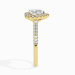 Load image into Gallery viewer, 70-Pointer Heart Cut Solitaire Halo Diamond Shank 18K Yellow Gold Ring JL AU 19038Y-B
