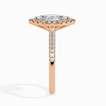 Load image into Gallery viewer, 50-Pointer Marquise Cut Solitaire Hako Diamond Shank 18K Rose Gold Ring JL AU 19039R-A   Jewelove.US
