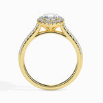 Load image into Gallery viewer, 70-Pointer Marquise Cut Solitaire Halo Diamond Shank 18K Yellow Gold Ring JL AU 19039Y-B   Jewelove.US
