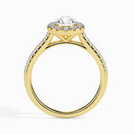 Load image into Gallery viewer, 50-Pointer Pear Cut Solitaire Halo Diamond Shank 18K Yellow Gold Ring JL AU 19040Y-A   Jewelove.US
