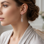Load image into Gallery viewer, Designer Filigree Platinum Pendant Set for Women JL PT P E 198
