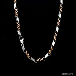 Load image into Gallery viewer, Men of Platinum | 4.5mm Platinum Rose Gold Matte &amp; Hi-Polish Chain for Men JL PT CH 1267-A
