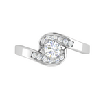 Load image into Gallery viewer, 1-Carat Lab Grown Solitaire Diamond Platinum Engagement Ring JL PT RP RD LG-139
