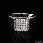 Load image into Gallery viewer, Men of Platinum | Rectangle Black Enamel with Diamond Ring for Men JL PT 1425
