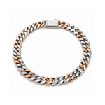Load image into Gallery viewer, Men of Platinum | 7mm Platinum 18K Rose Gold Cuban Bracelet for Men JL PTB 1366
