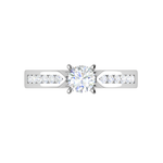 Load image into Gallery viewer, 2-Carat Lab Grown Solitaire Diamond Shank Platinum Engagement Ring JL PT RV RD LG-112-B
