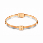 Load image into Gallery viewer, Men of Platinum | 6mm Platinum Bracelet with Rose Gold Jaguar for Men JL PTB 1300-A
