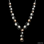Load image into Gallery viewer, Evara Platinum Rose Gold Diamond Necklace Set for Women JL PT NE 343  Necklace-only-VVS-GH Jewelove.US
