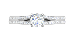 0.30 cts Solitaire Diamond Split Shank Platinum Ring JL PT RP RD 169   Jewelove.US