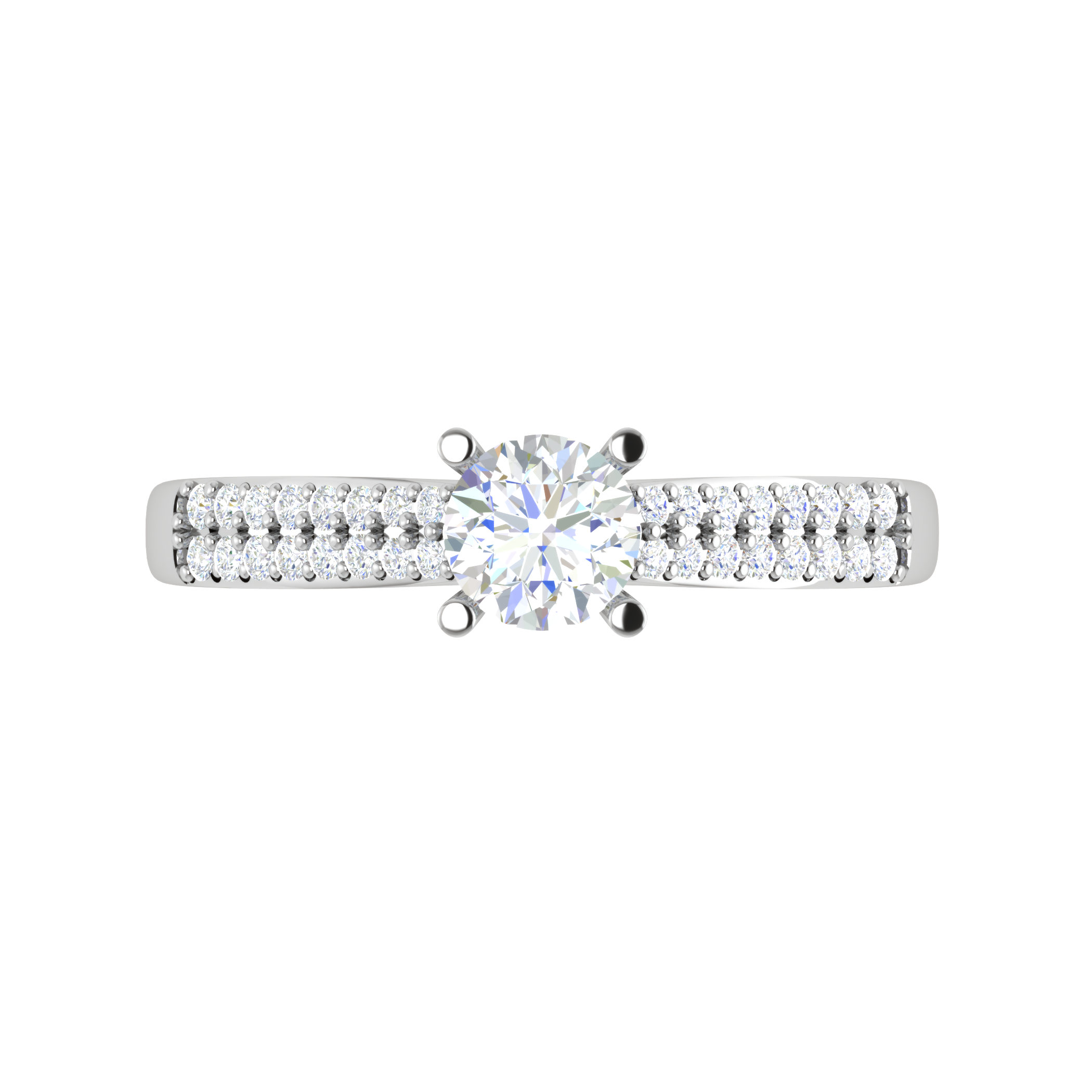 0.30 cts Solitaire Diamond Split Shank Platinum Ring JL PT RP RD 152   Jewelove.US