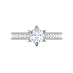 Load image into Gallery viewer, 1-Carat Lab Grown Solitaire Diamond Platinum Ring JL PT RV CU LG G 105-B
