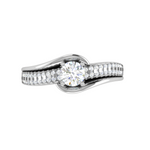Load image into Gallery viewer, 1-Carat Lab Grown Solitaire Platinum Diamond Split Shank Engagement Ring JL PT LG WB6005E-B
