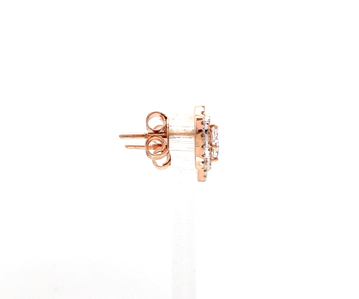 18K Rose Gold Heart Earrings with Pink & White Diamond JL AU PD 102   Jewelove.US