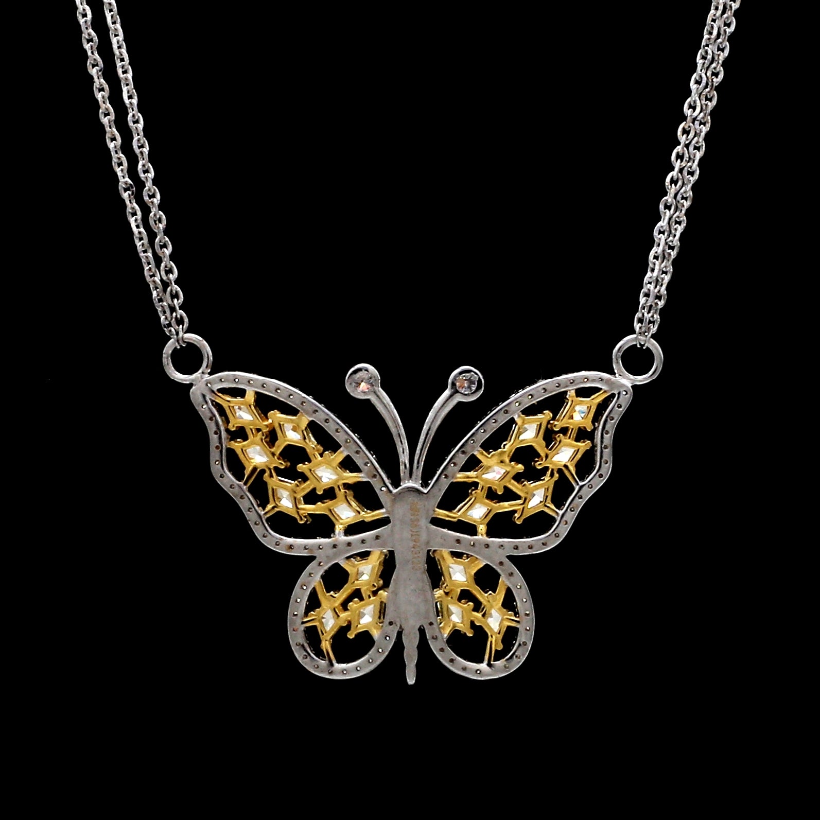 Natural Fancy Color Yellow Diamond Butterfly Pendant Chain for Women JL AU YD 101   Jewelove.US