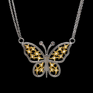 Natural Fancy Color Yellow Diamond Butterfly Pendant Chain for Women JL AU YD 101   Jewelove.US