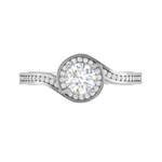 Load image into Gallery viewer, 50-Pointer Solitaire Halo Diamond Shank Platinum Ring JL PT RP RD LG G 178
