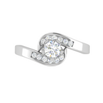 Load image into Gallery viewer, 50-Pointer Lab Grown Solitaire Diamond Platinum Ring JL PT RP RD LG G 139
