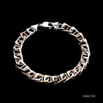 Load image into Gallery viewer, Men of Platinum | 7.25mm Platinum &amp; 18k Rose Gold Bracelet for Men JL PTB 1344

