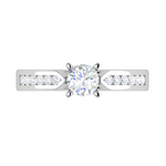 Load image into Gallery viewer, 50-Pointer Lab Grown Solitaire Diamond Shank Platinum Ring for Women JL PT RV RD LG G 112
