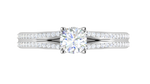 Load image into Gallery viewer, 1.50-Carat Lab Grown Solitaire Diamond Split Shank Platinum Ring JL PT RP RD LG G 169-C
