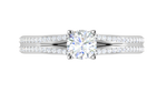 Load image into Gallery viewer, 1.50-Carat Lab Grown Solitaire Diamond Split Shank Platinum Ring JL PT RP RD LG 169-C
