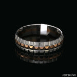 Load image into Gallery viewer, Platinum Love Bands with Rose Gold Ring JL PT 1418

