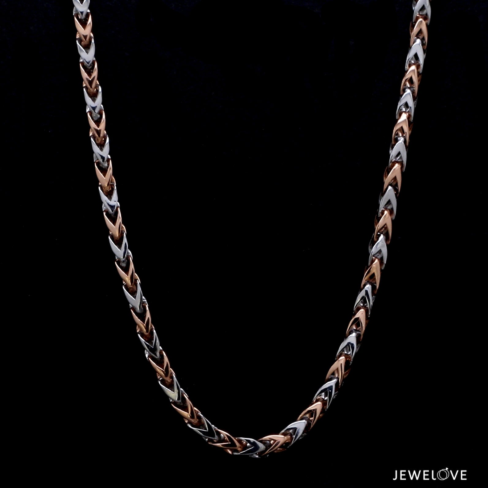 3.25mm Platinum Rose Gold Chain for Men JL PT CH 1407