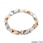 Load image into Gallery viewer, Men of Platinum | 7.75mm Platinum Rose Gold Bracelet for Men JL PTB 1358
