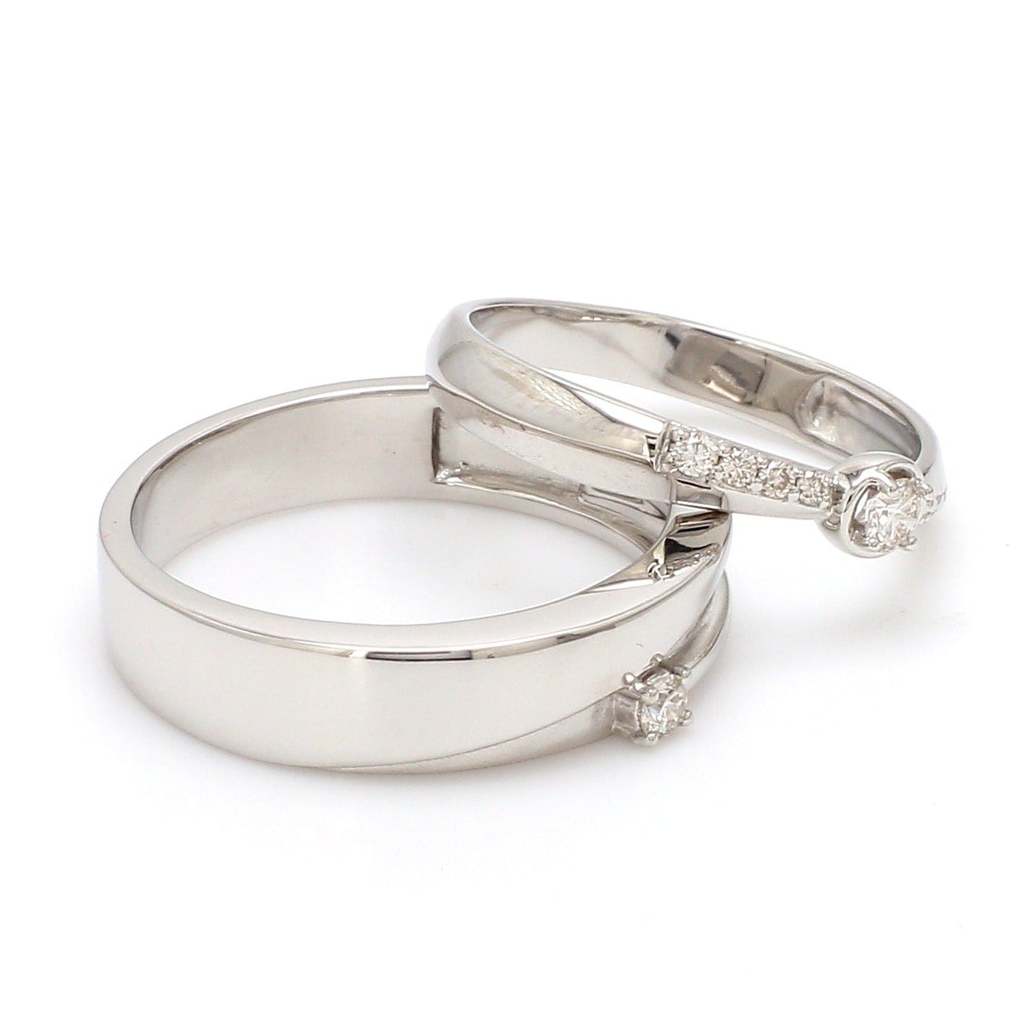 Designer Platinum Diamond Couple Rings JL PT 915