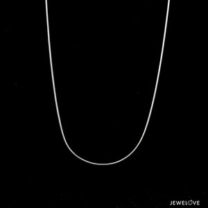 1mm Japanese Platinum Round Snake Chain SJ PTO 712   Jewelove