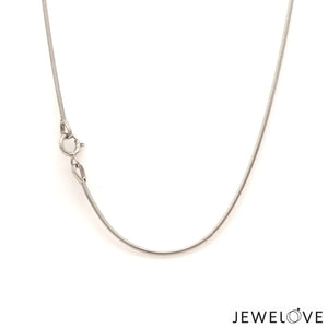 1mm Japanese Platinum Round Snake Chain SJ PTO 712   Jewelove