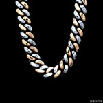 Load image into Gallery viewer, 13mm Heavy Platinum &amp; Rose Gold Chain for Men JL PT CH 1003-C
