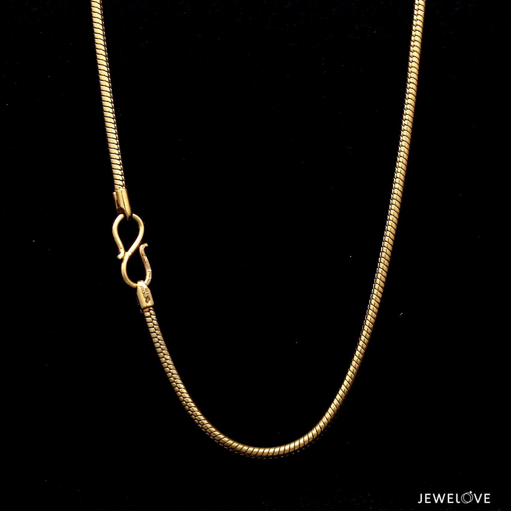 18K Yellow Gold Round Snake Chain JL AU CH 101