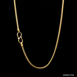 18K Yellow Gold Round Snake Chain JL AU CH 101