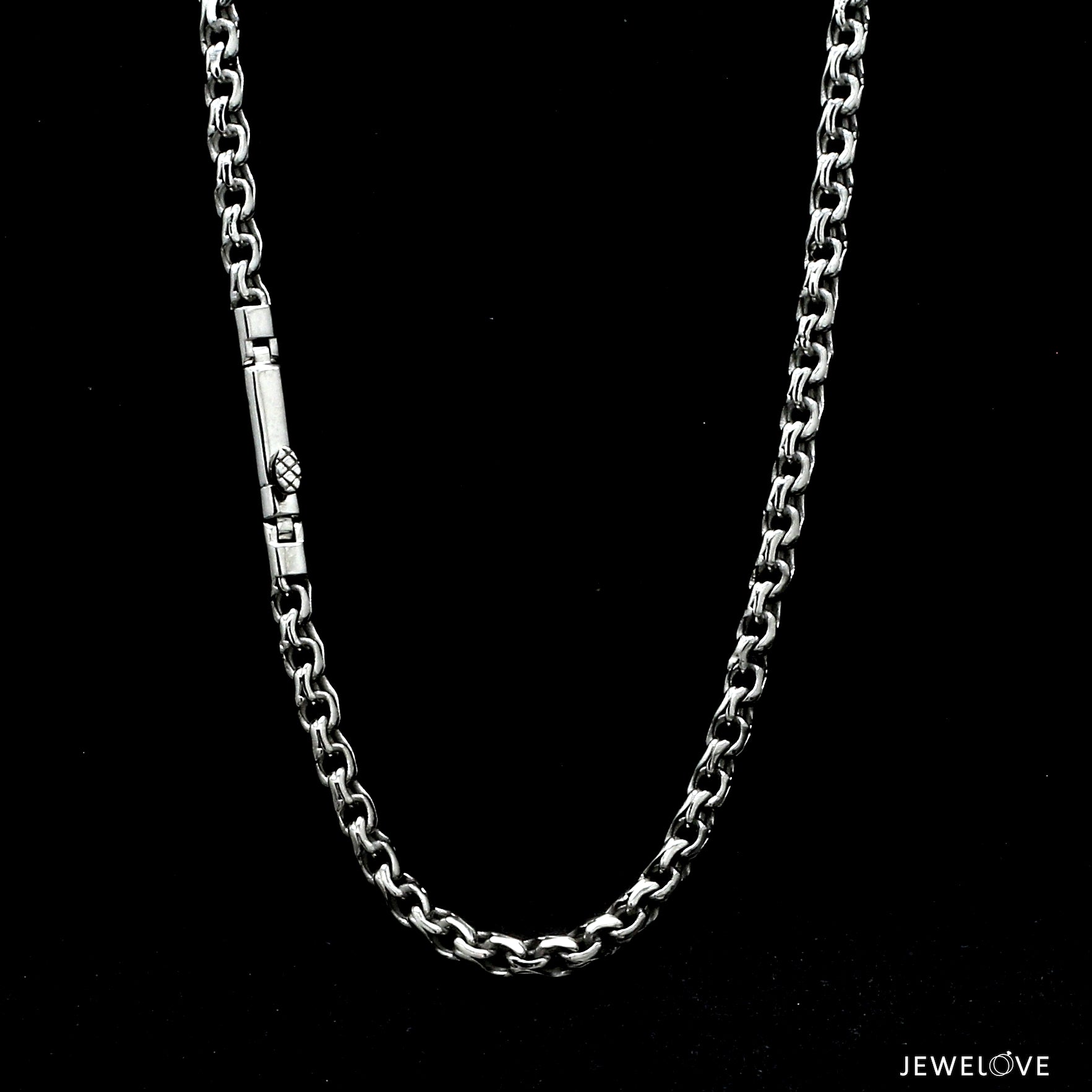 Men of Platinum | with Black Enamel Chain for Men JL PT CH MSD 105