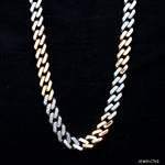 Load image into Gallery viewer, Heavy 7.5mm Platinum &amp; Rose Gold Cuban Link Chain for Men JL PT CH 1210   Jewelove.US
