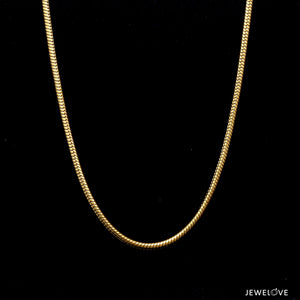 18K Yellow Gold Round Snake Chain JL AU CH 101