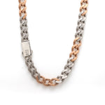 Load image into Gallery viewer, Platinum Rose Gold Chain with Matte &amp; Hi-Polish for Men JL PT CH 1268   Jewelove.US
