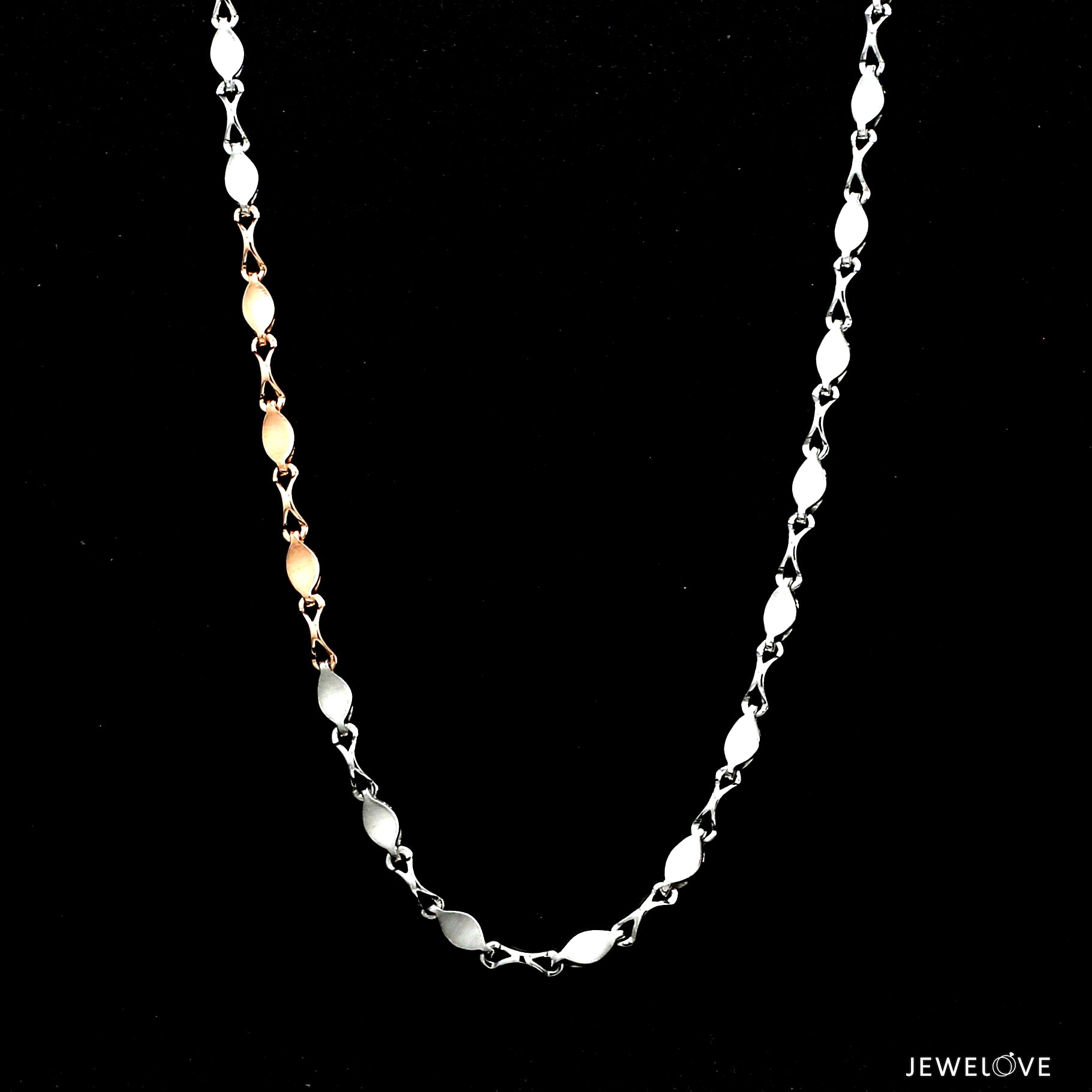 Men of Platinum | Unique Linked Pt + Rose Gold Chain for Men JL PT CH 974   Jewelove.US