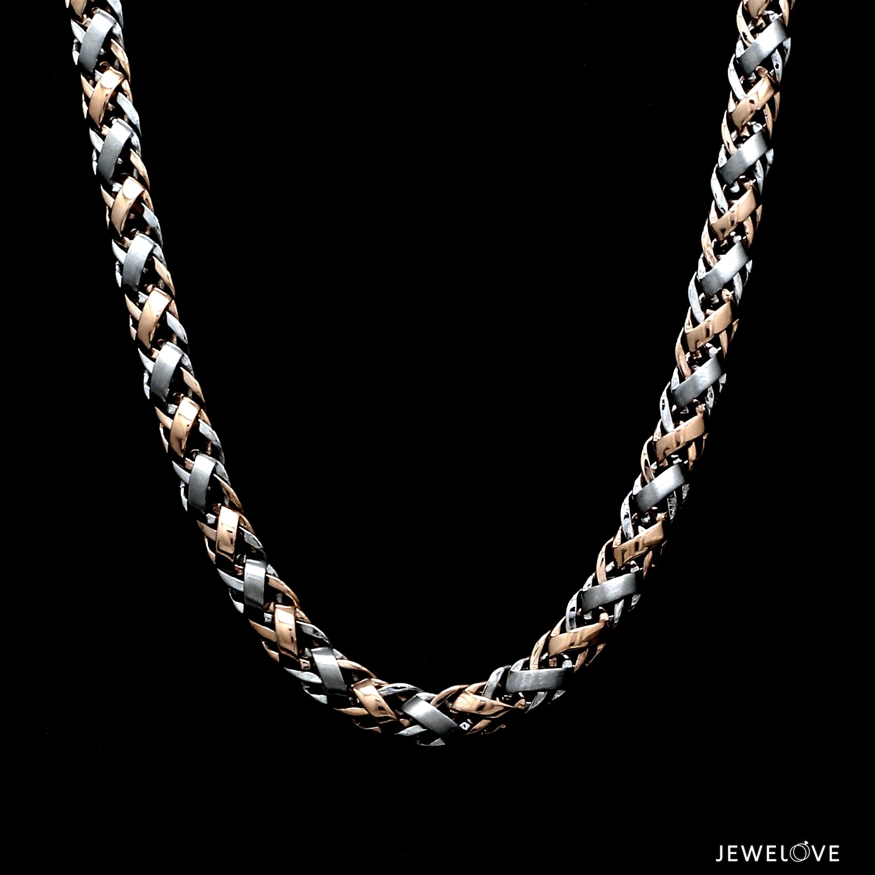 Men of Platinum | 5.5mm Platinum Rose Gold Heavy Chain for Men JL PT CH 1367