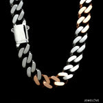 Load image into Gallery viewer, Men of Platinum | 12.5mm Rose Gold Double Side Heavy Chain for Men JL PT CH 1374-A
