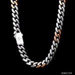 Load image into Gallery viewer, Men of Platinum | 8.5mm Double Side Matte &amp; Hi-Polish Rose Gold Heavy Chain for Men JL PT CH 1332

