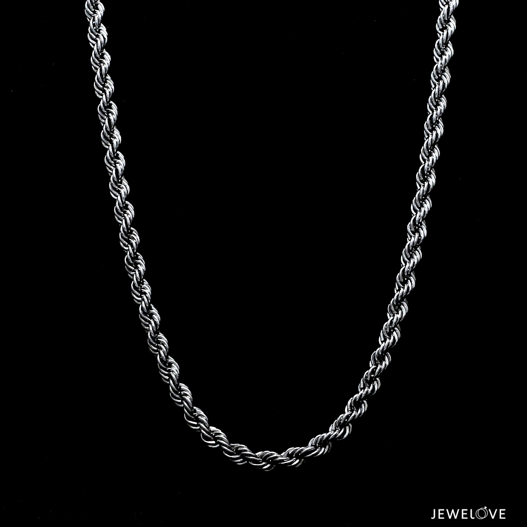 Men of Platinum | 3.75mm Platinum Rope Chain for Men JL PT CH 903-C