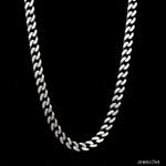Load image into Gallery viewer, Men of Platinum | 6mm Platinum Cuban Diamond Lock Chain with Brush Finish for Men JL PT CH 1329-A
