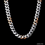Load image into Gallery viewer, Men of Platinum | 8.5mm Double Side Matte &amp; Hi-Polish Rose Gold Heavy Chain for Men JL PT CH 1332
