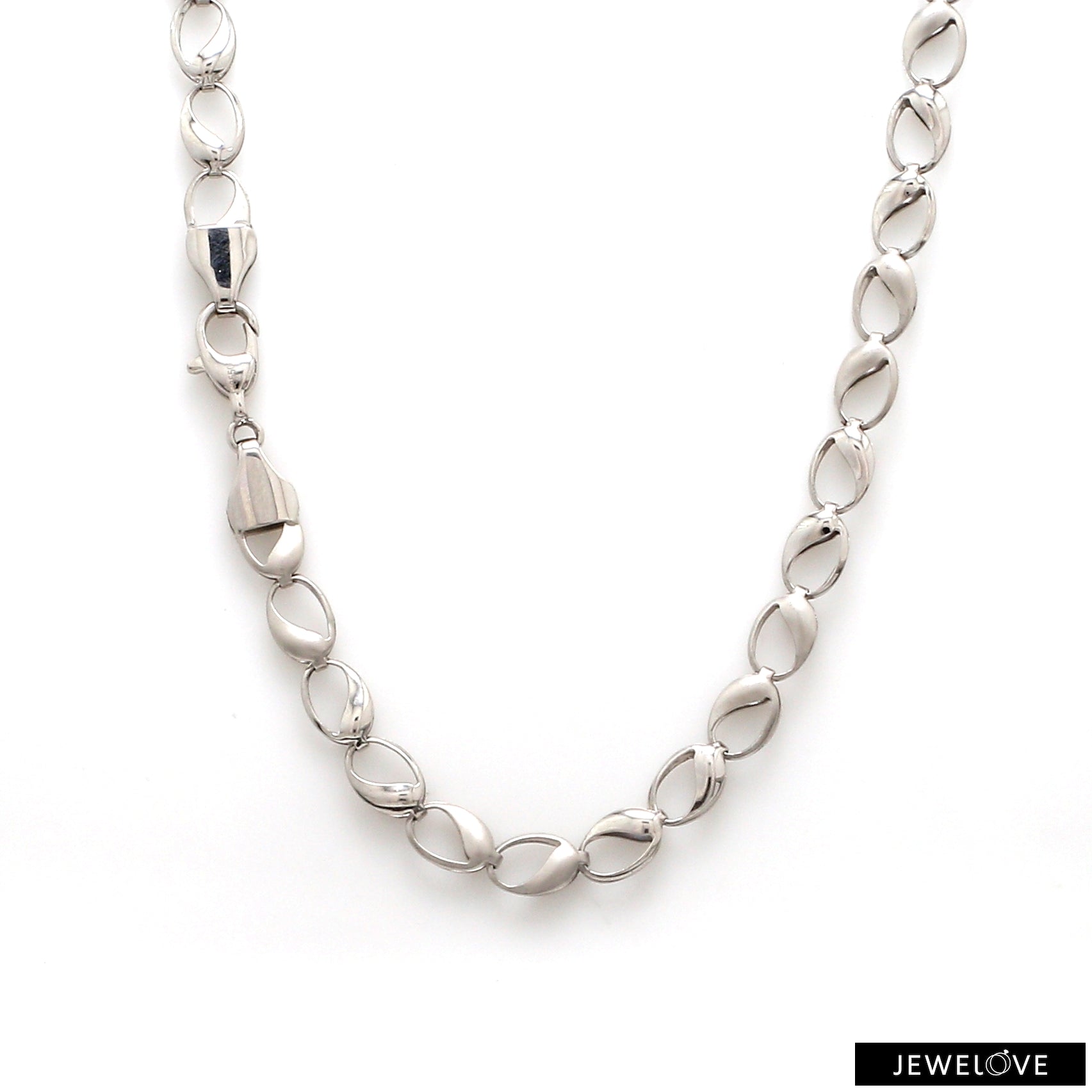 Platinum Hi-Polish & Matte Finish Links Chain for Men JL PT CH 1193   Jewelove.US