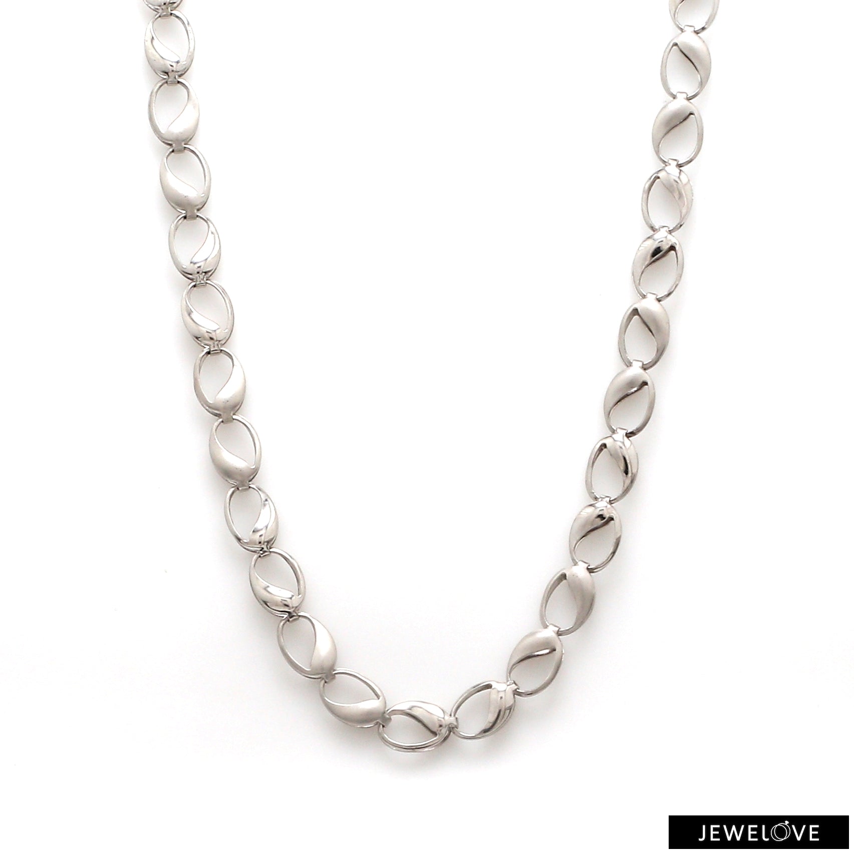 Platinum Hi-Polish & Matte Finish Links Chain for Men JL PT CH 1193   Jewelove.US