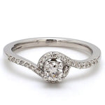 Load image into Gallery viewer, 20 Pointer Designer Curvy Solitaire Platinum Ring for Women JL PT 332   Jewelove.US
